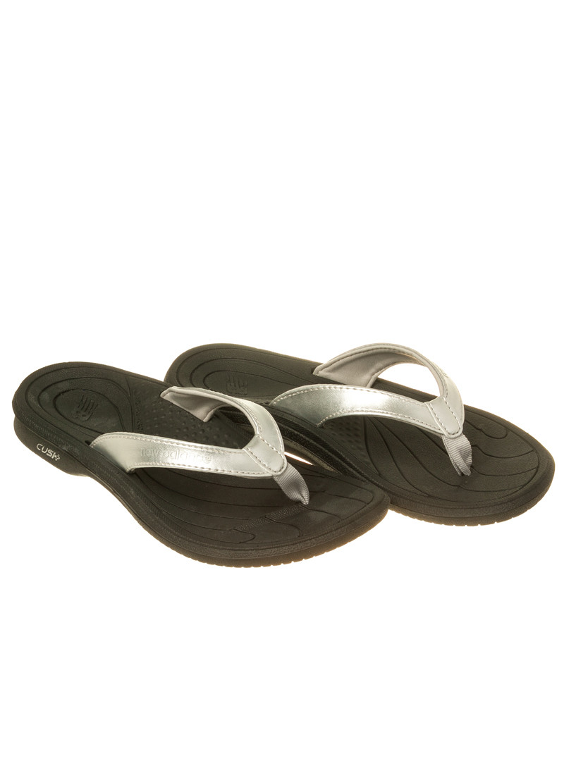 New Balance Damskie Klapki Womens Cush + Thong W6091BS Srebrny | Sklep Monotox