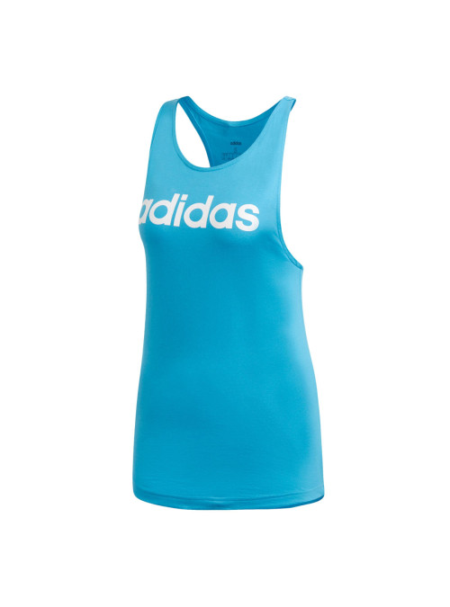 Adidas Koszulka damska adidas Performance W E LIN LOOS TK DU0627 - Niebieska | Sklep Monotox