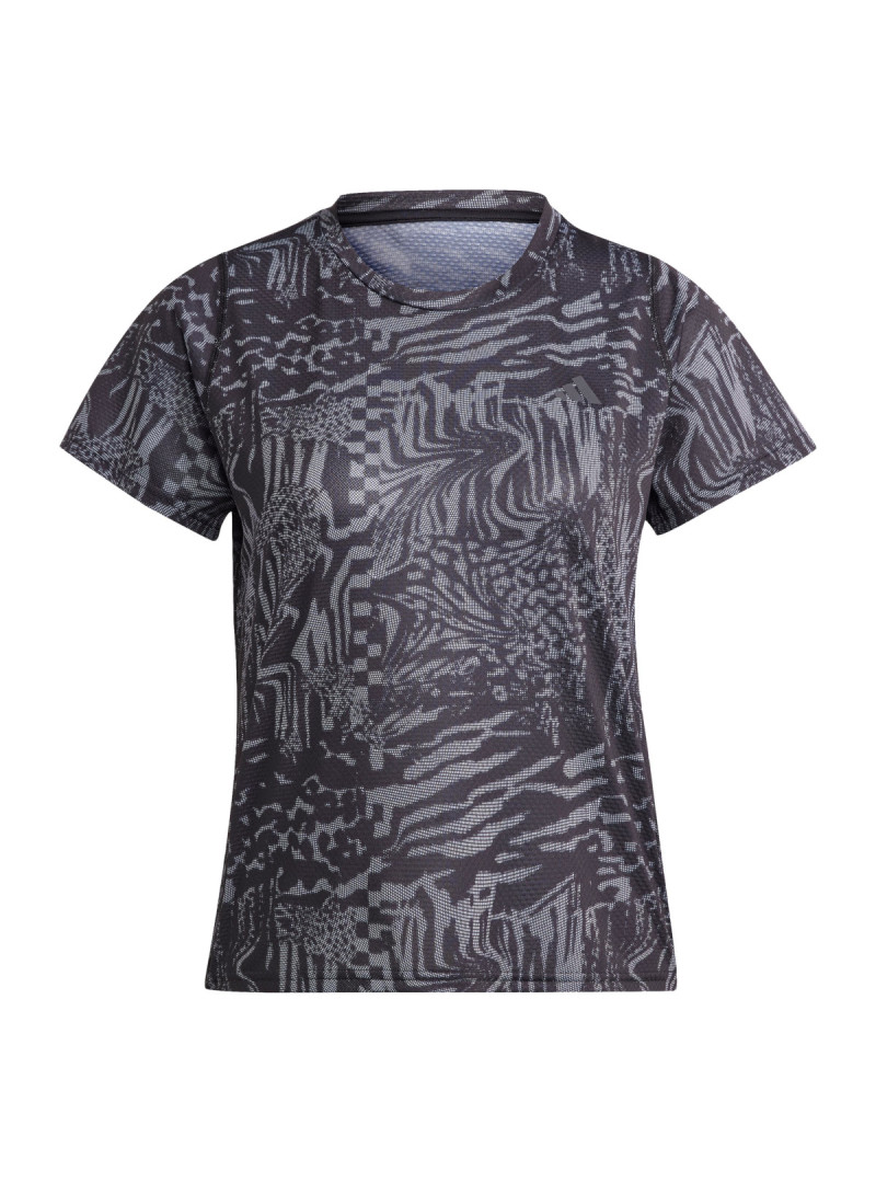 Adidas Koszulka damska adidas Performance RI 3B AOP TEE HY6951 - Brązowa | Sklep Monotox