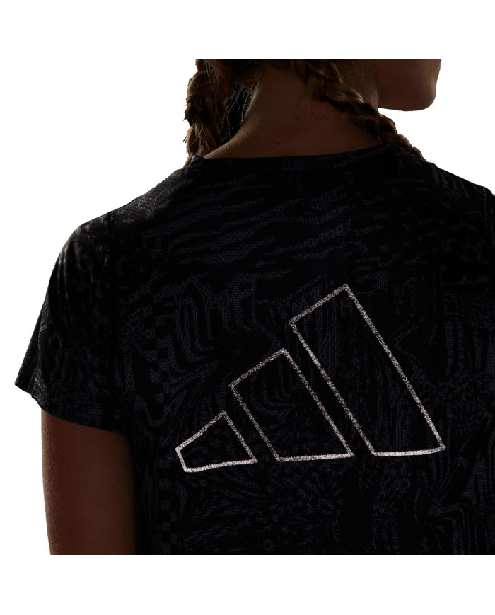 Adidas Koszulka damska adidas Performance RI 3B AOP TEE HY6951 - Brązowa | Sklep Monotox