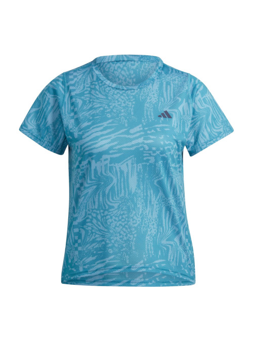 Adidas Koszulka damska adidas Performance RI 3B AOP TEE IL1744 - Niebieska | Sklep Monotox