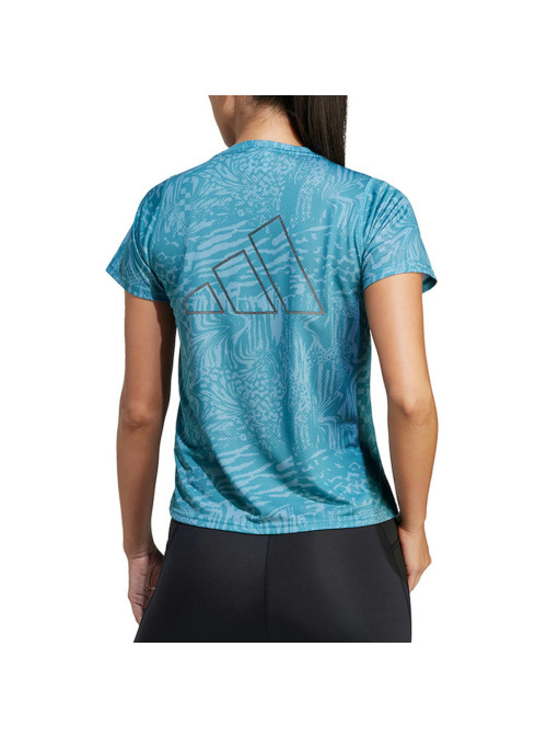 Adidas Koszulka damska adidas Performance RI 3B AOP TEE IL1744 - Niebieska | Sklep Monotox