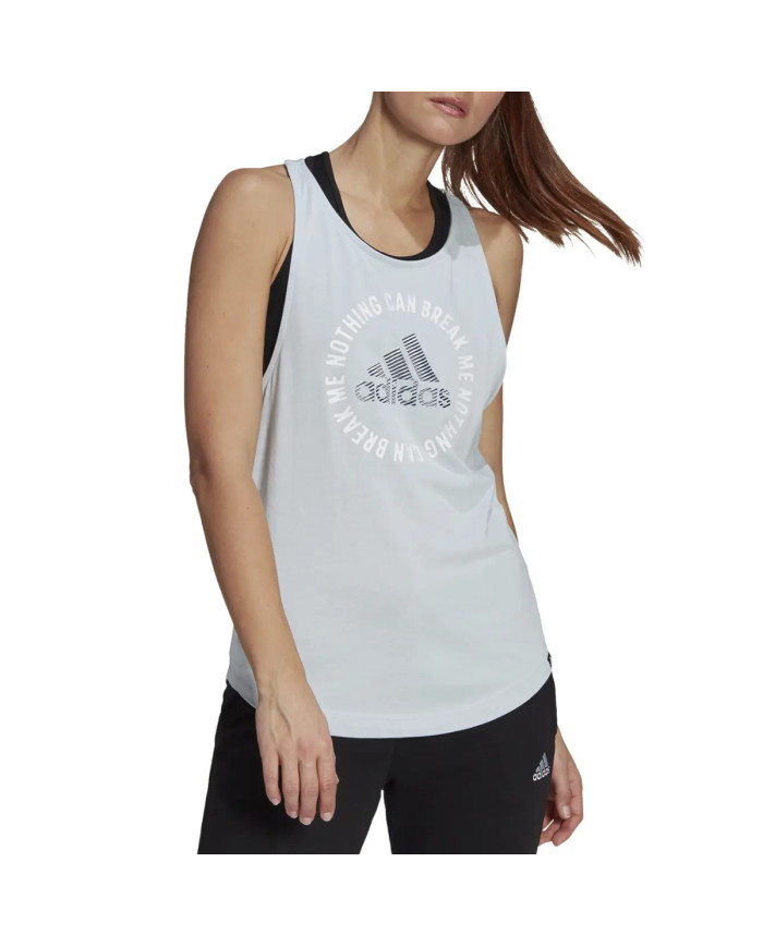 Adidas Koszulka damska adidas Performance W PWR SLGN G TK GL0944 - Szara | Sklep Monotox