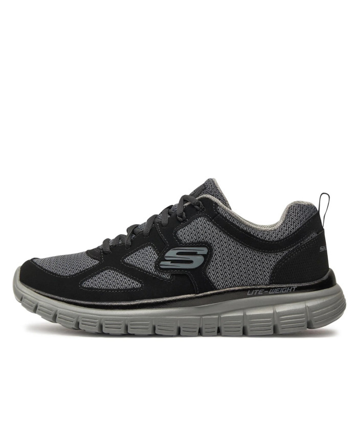 Skechers Męskie Sneakersy Burns Agoura 52635BKGY Czarny | Sklep Monotox