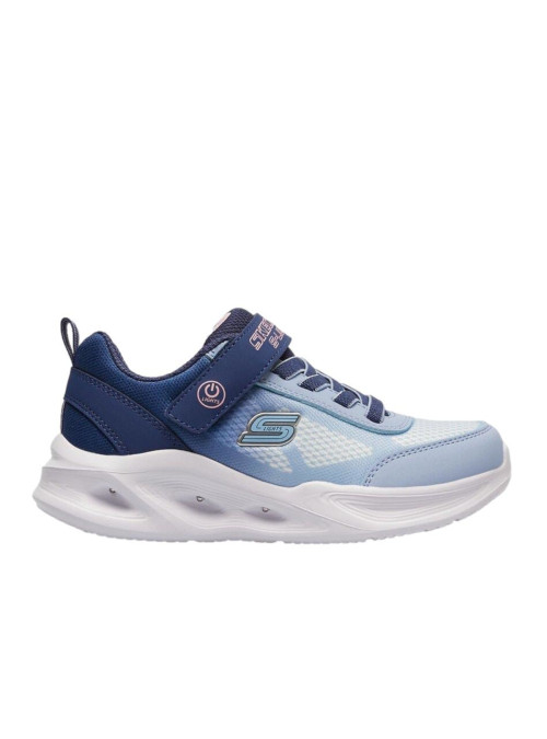 Skechers Buty dziecięce SKECHERS SOLA GLOW OMBRE DELUXE 303714LNVLB - Niebieskie | Sklep Monotox