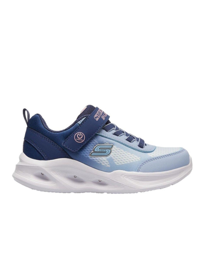 Skechers Buty dziecięce SKECHERS SOLA GLOW OMBRE DELUXE 303714LNVLB - Niebieskie | Sklep Monotox