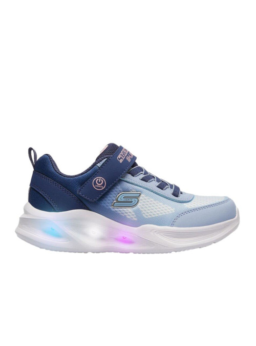 Skechers Buty dziecięce SKECHERS SOLA GLOW OMBRE DELUXE 303714LNVLB - Niebieskie | Sklep Monotox