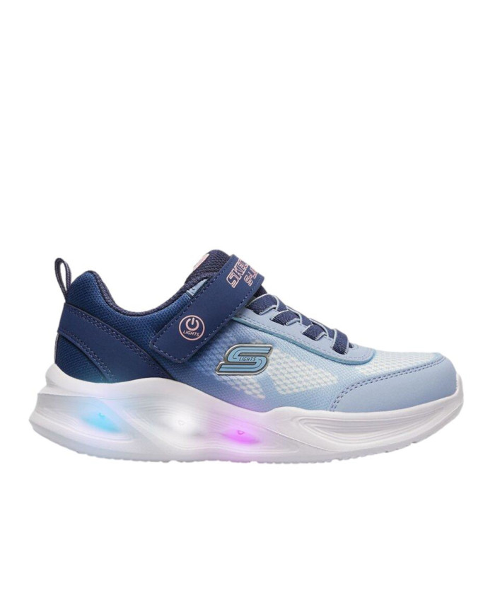 Skechers Buty dziecięce SKECHERS SOLA GLOW OMBRE DELUXE 303714LNVLB - Niebieskie | Sklep Monotox