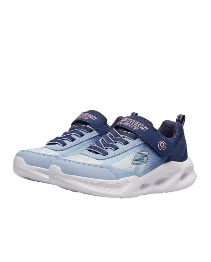 Skechers Buty dziecięce SKECHERS SOLA GLOW OMBRE DELUXE 303714LNVLB - Niebieskie | Sklep Monotox