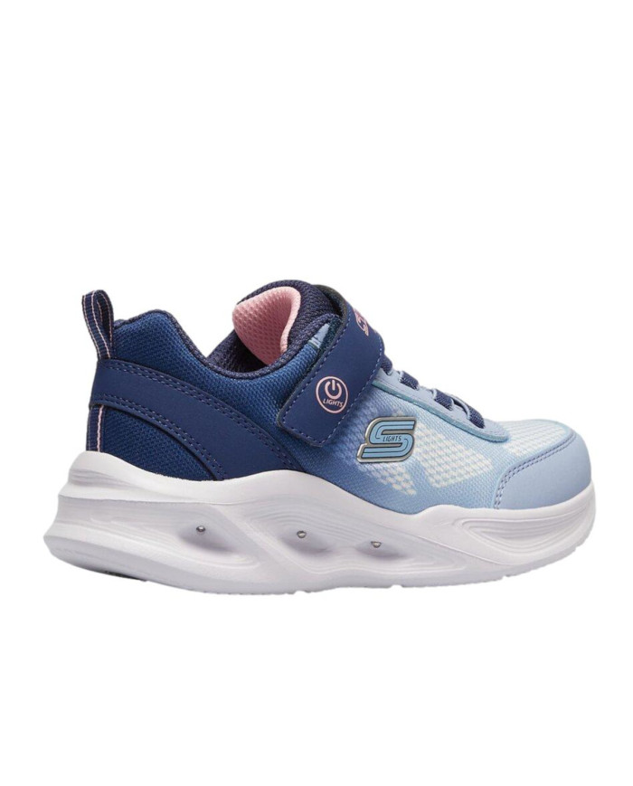 Skechers Buty dziecięce SKECHERS SOLA GLOW OMBRE DELUXE 303714LNVLB - Niebieskie | Sklep Monotox