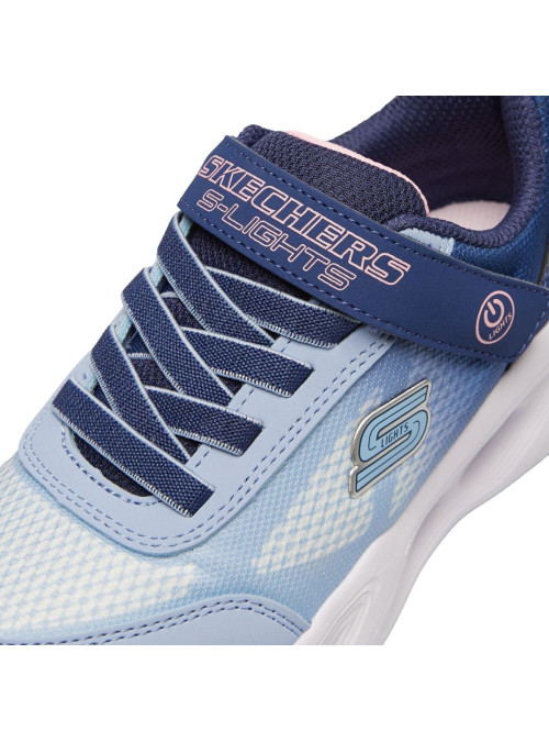 Skechers Buty dziecięce SKECHERS SOLA GLOW OMBRE DELUXE 303714LNVLB - Niebieskie | Sklep Monotox