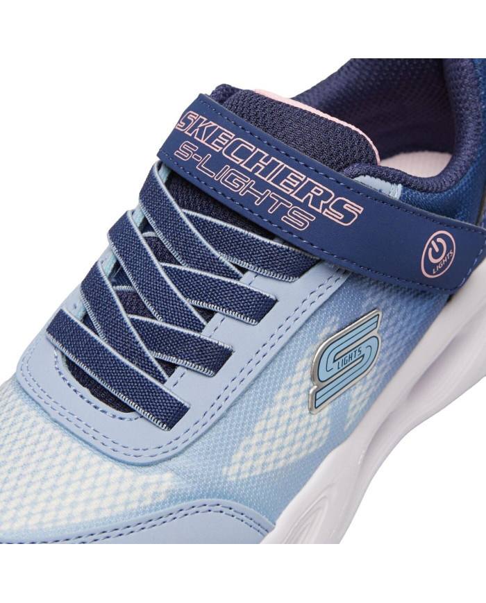 Skechers Buty dziecięce SKECHERS SOLA GLOW OMBRE DELUXE 303714LNVLB - Niebieskie | Sklep Monotox