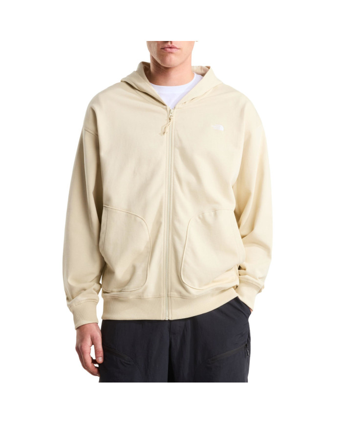 The North Face Bluza męska U ESS OS FZ HD NF0A8GQGDOM - Beżowa | Sklep Monotox