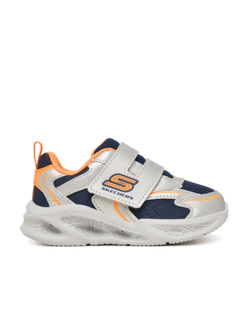 Skechers Buty dziecięce METEOR LIGHTS GLOW 401498NSLOR - Szare | Sklep Monotox
