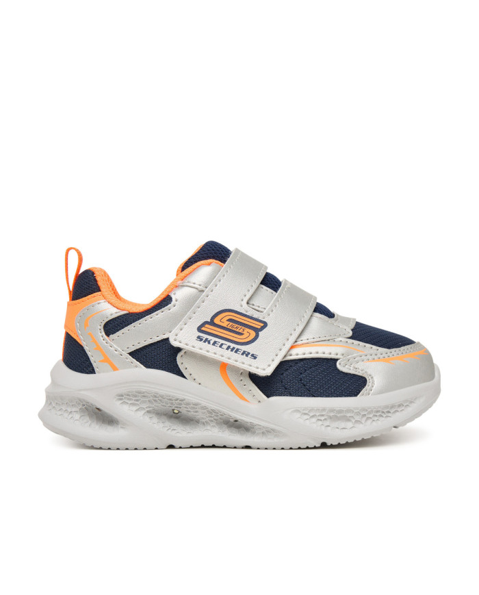 Skechers Buty dziecięce METEOR LIGHTS GLOW 401498NSLOR - Szare | Sklep Monotox
