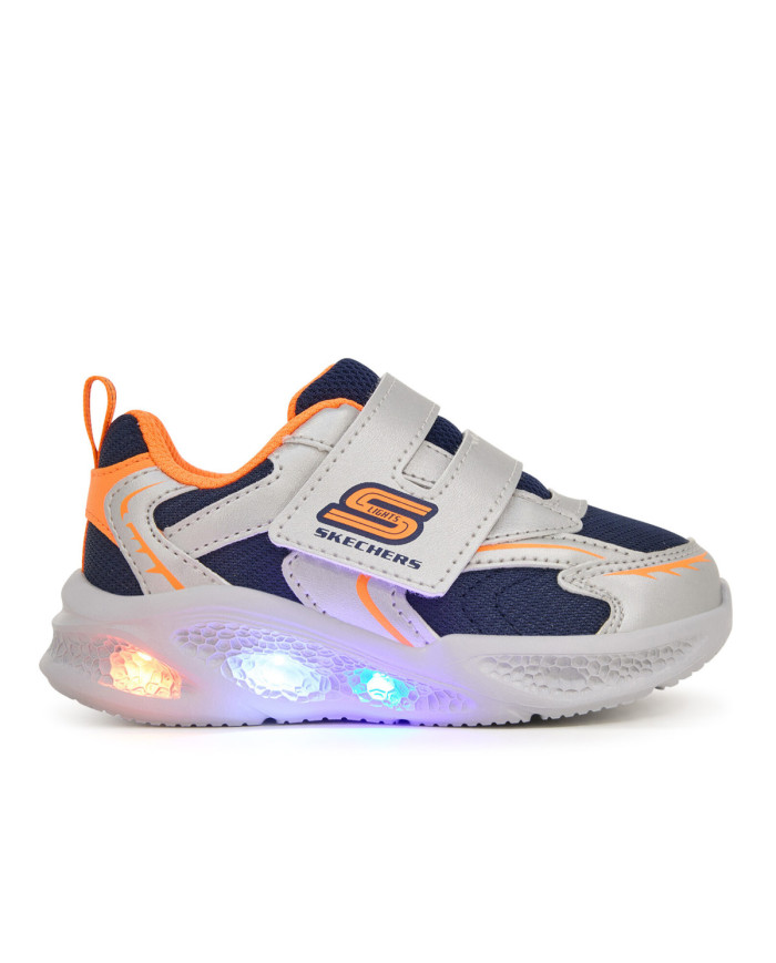 Skechers Buty dziecięce METEOR LIGHTS GLOW 401498NSLOR - Szare | Sklep Monotox