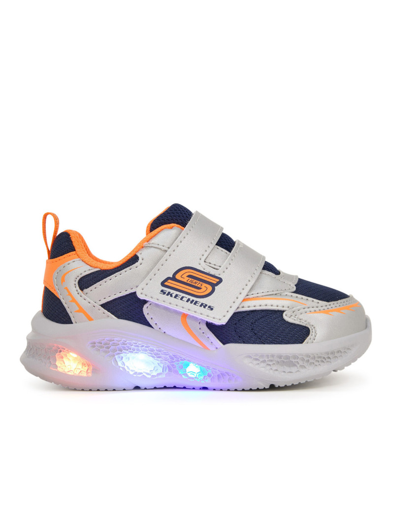 Skechers Buty dziecięce METEOR LIGHTS GLOW 401498NSLOR - Szare | Sklep Monotox