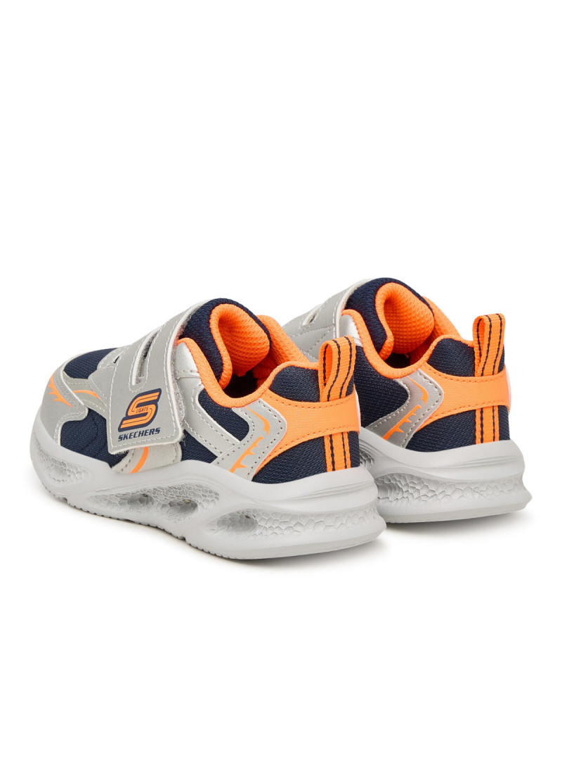 Skechers Buty dziecięce METEOR LIGHTS GLOW 401498NSLOR - Szare | Sklep Monotox