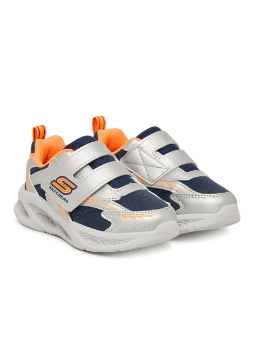 Skechers Buty dziecięce METEOR LIGHTS GLOW 401498NSLOR - Szare | Sklep Monotox