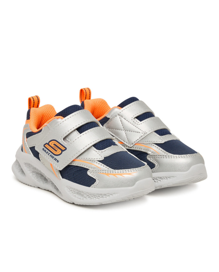 Skechers Buty dziecięce METEOR LIGHTS GLOW 401498NSLOR - Szare | Sklep Monotox