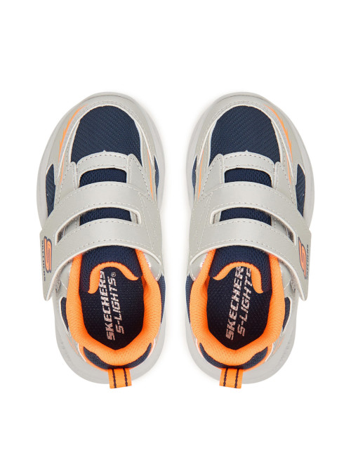 Skechers Buty dziecięce METEOR LIGHTS GLOW 401498NSLOR - Szare | Sklep Monotox
