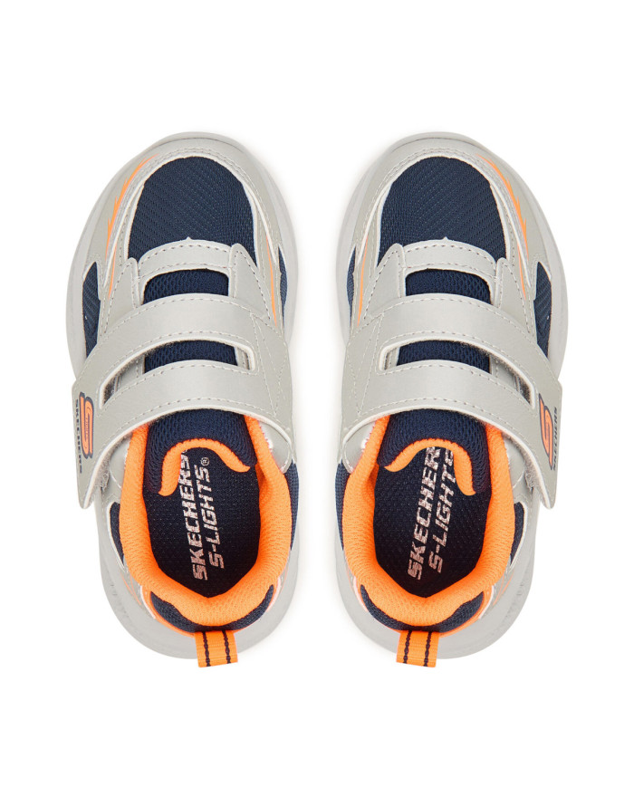 Skechers Buty dziecięce METEOR LIGHTS GLOW 401498NSLOR - Szare | Sklep Monotox