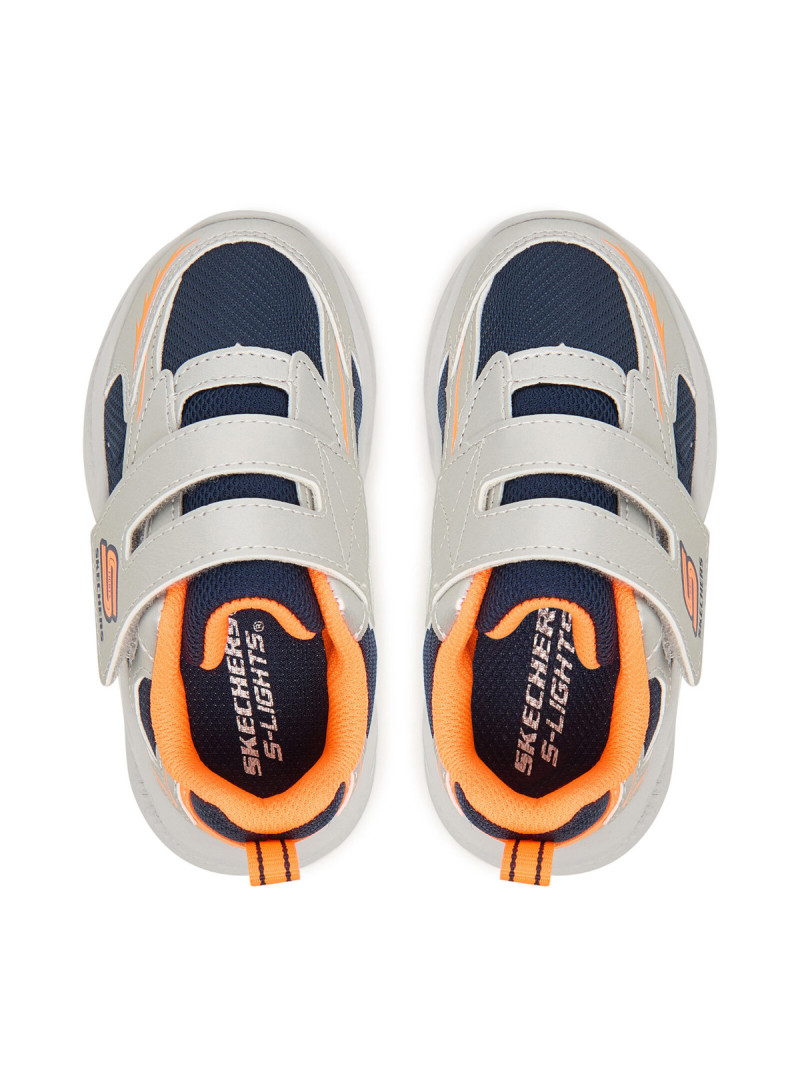 Skechers Buty dziecięce METEOR LIGHTS GLOW 401498NSLOR - Szare | Sklep Monotox
