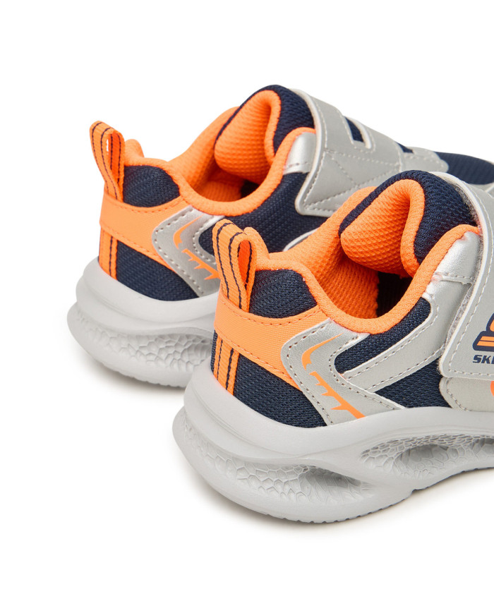 Skechers Buty dziecięce METEOR LIGHTS GLOW 401498NSLOR - Szare | Sklep Monotox
