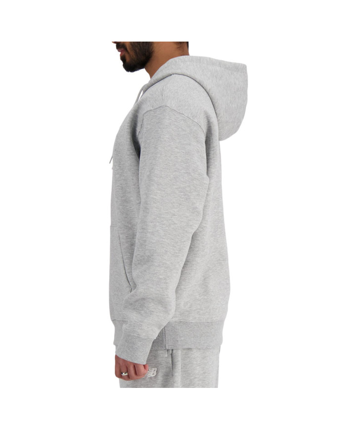 New Balance Bluza męska SPORT ESSENTIALS FLEECE HOODIE MT41511AG - Szara | Sklep Monotox