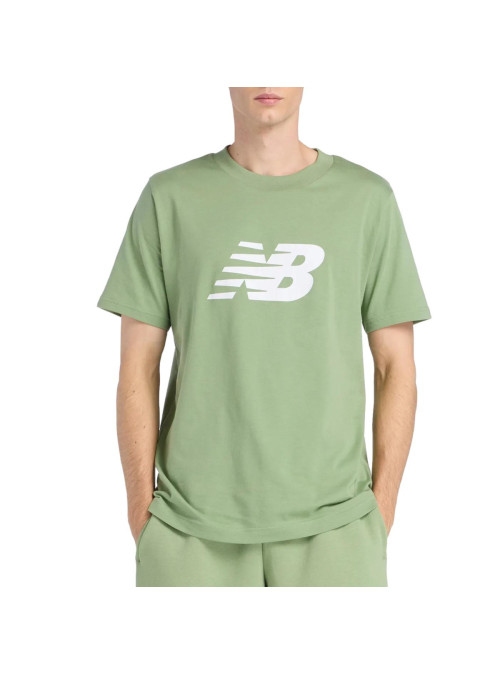 New Balance Koszulka męska SPORT JERSEY LOGO T-SHIRT MT43906AAR - Zielona | Sklep Monotox