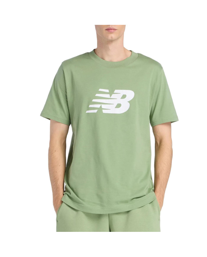 New Balance Koszulka męska SPORT JERSEY LOGO T-SHIRT MT43906AAR - Zielona | Sklep Monotox