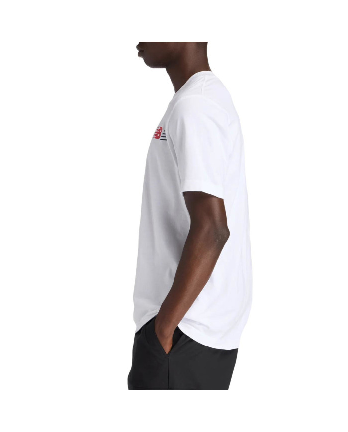 New Balance Koszulka męska LINES T-SHIRT MT6179UMWT - Biała | Sklep Monotox