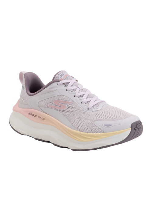 Skechers Buty damskie MAX RUN - PACEWAVE 129202LAV - Białe | Sklep Monotox