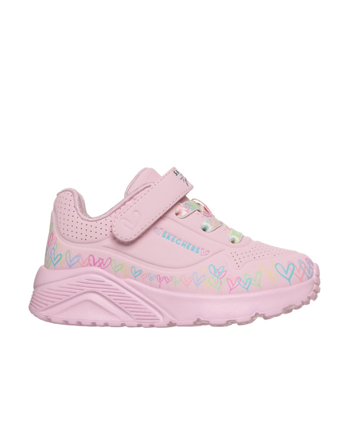 Skechers Buty dziecięce UNO LITE-HEART CRAZE 314091NLPMT - Różowe | Sklep Monotox
