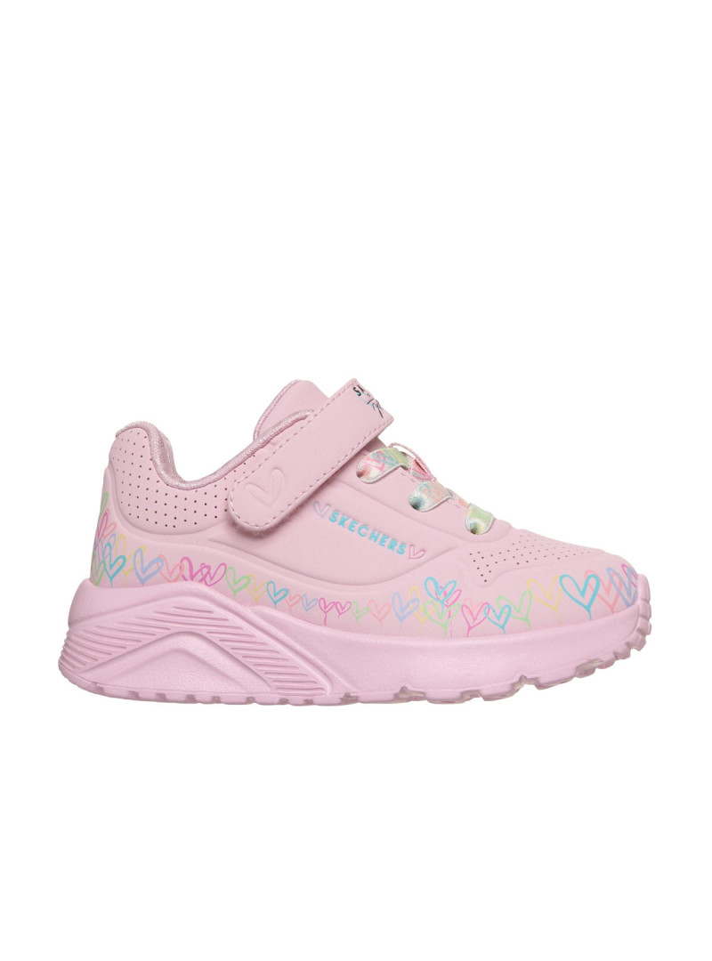 Skechers Buty dziecięce UNO LITE-HEART CRAZE 314091NLPMT - Różowe | Sklep Monotox