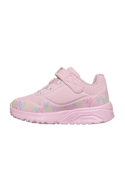 Skechers Buty dziecięce UNO LITE-HEART CRAZE 314091NLPMT - Różowe | Sklep Monotox