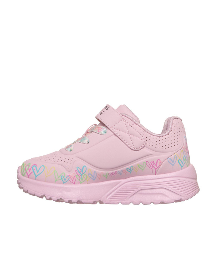 Skechers Buty dziecięce UNO LITE-HEART CRAZE 314091NLPMT - Różowe | Sklep Monotox