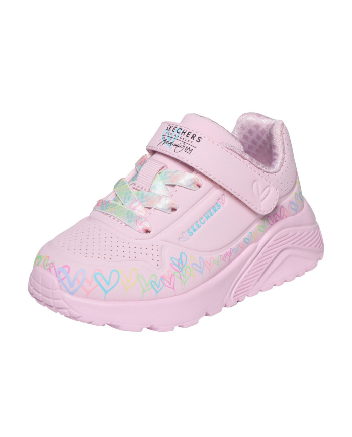 Skechers Buty dziecięce UNO LITE-HEART CRAZE 314091NLPMT - Różowe | Sklep Monotox