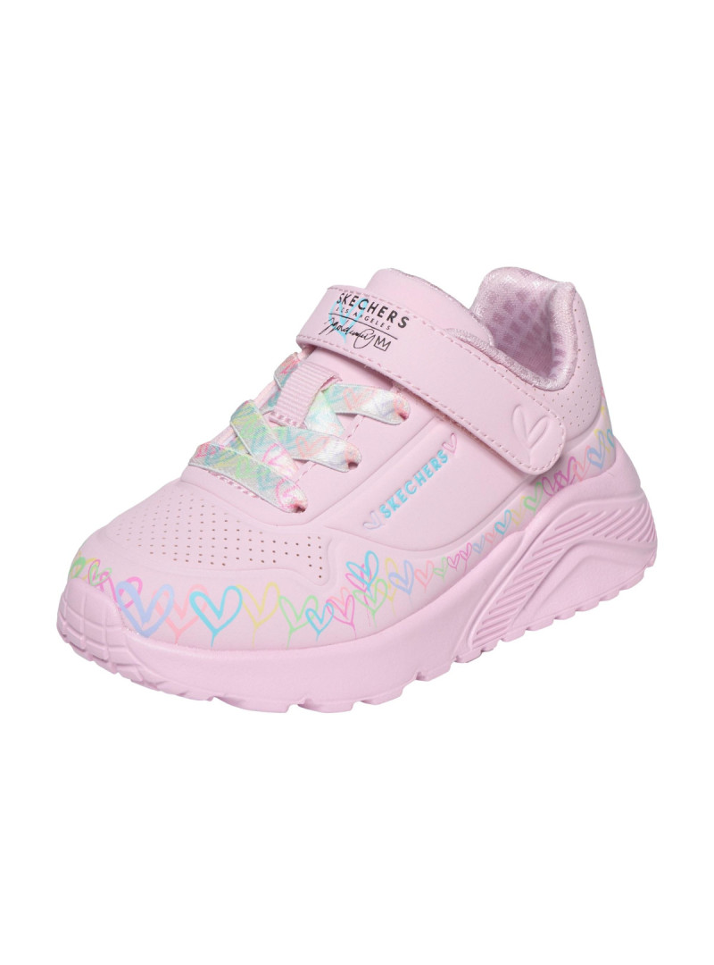 Skechers Buty dziecięce UNO LITE-HEART CRAZE 314091NLPMT - Różowe | Sklep Monotox
