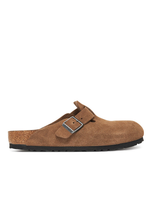 Birkenstock Klapki damskie BOSTON SFB LEVE 1030814 - Brązowe | Sklep Monotox