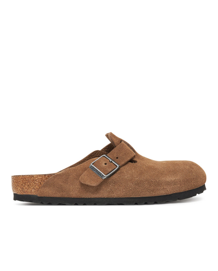 Birkenstock Klapki damskie BOSTON SFB LEVE 1030814 - Brązowe | Sklep Monotox