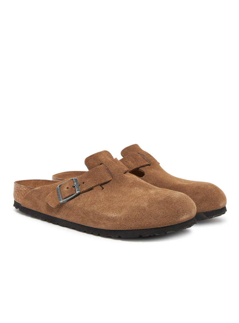 Birkenstock Klapki damskie BOSTON SFB LEVE 1030814 - Brązowe | Sklep Monotox
