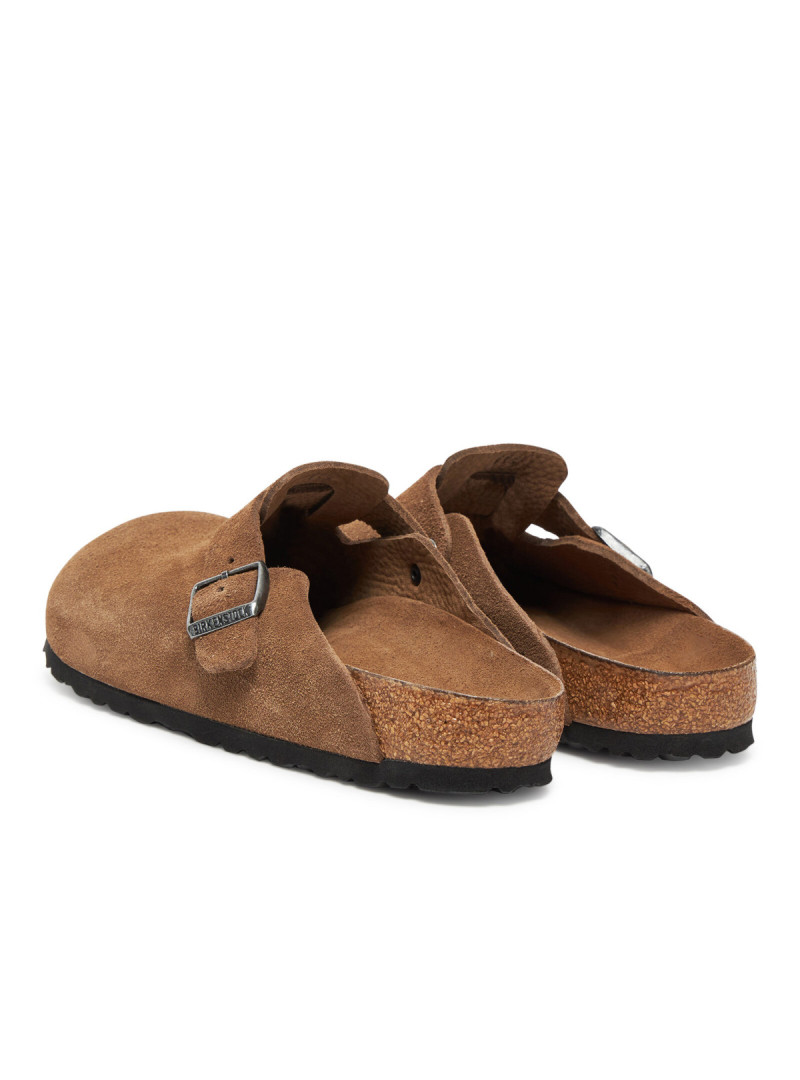 Birkenstock Klapki damskie BOSTON SFB LEVE 1030814 - Brązowe | Sklep Monotox