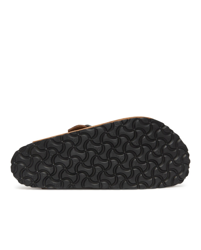 Birkenstock Klapki damskie BOSTON SFB LEVE 1030814 - Brązowe | Sklep Monotox