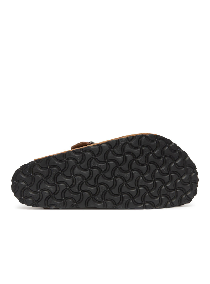 Birkenstock Klapki damskie BOSTON SFB LEVE 1030814 - Brązowe | Sklep Monotox