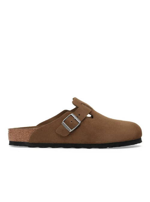 Birkenstock Klapki damskie BOSTON SFB LEVE 1030861 - Brązowe | Sklep Monotox