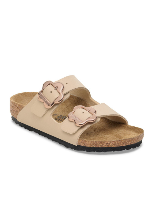 Birkenstock Klapki ARIZONA KIDS FLOWER BUCKLE BF 1030439 - Beżowe | Sklep Monotox