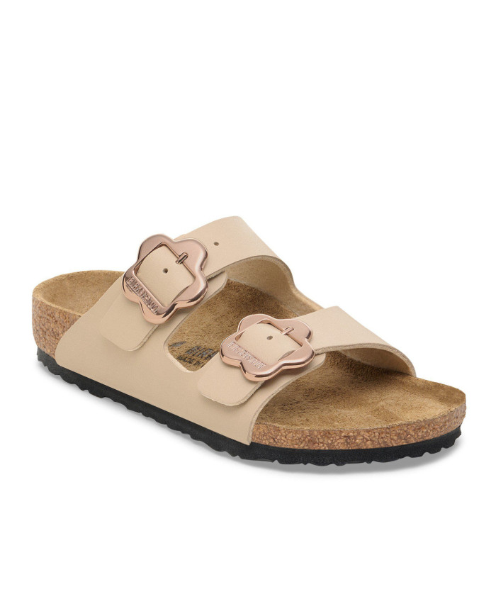 Birkenstock Klapki ARIZONA KIDS FLOWER BUCKLE BF 1030439 - Beżowe | Sklep Monotox