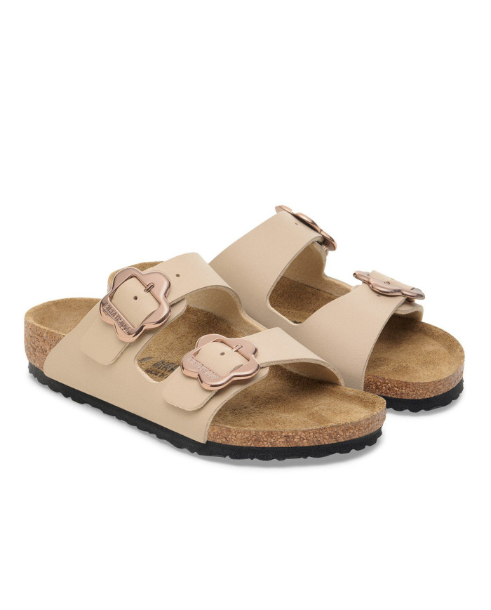Birkenstock Klapki ARIZONA KIDS FLOWER BUCKLE BF 1030439 - Beżowe | Sklep Monotox