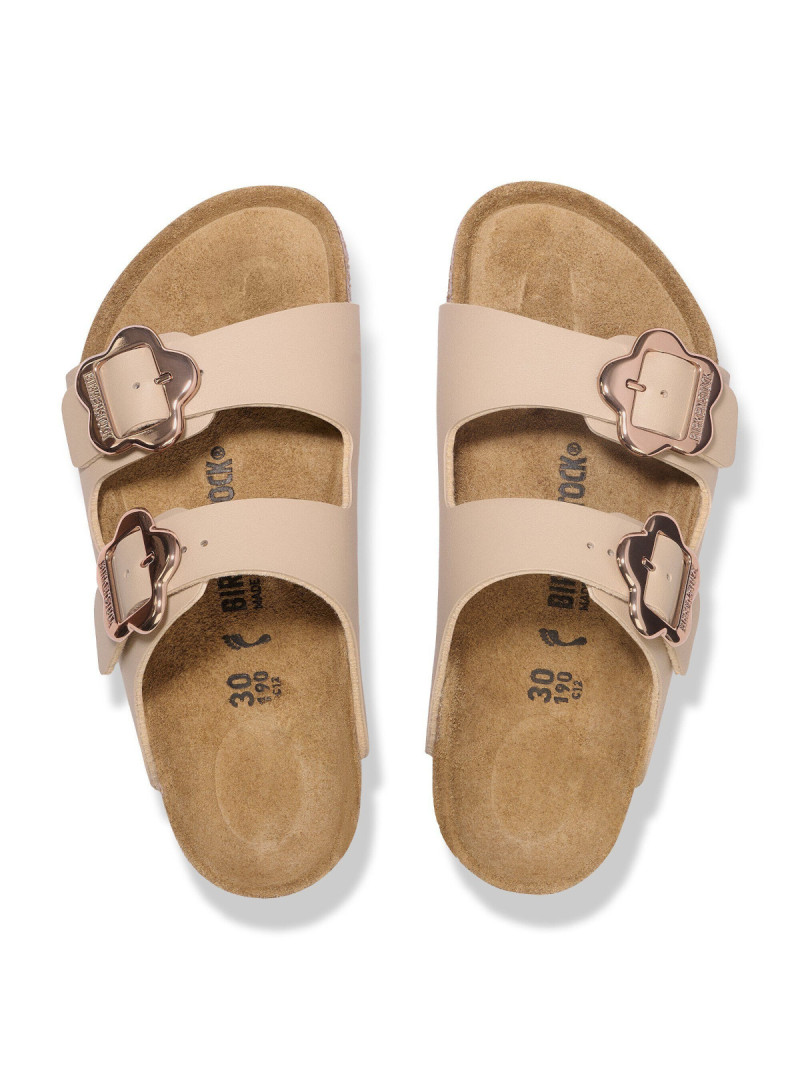 Birkenstock Klapki ARIZONA KIDS FLOWER BUCKLE BF 1030439 - Beżowe | Sklep Monotox